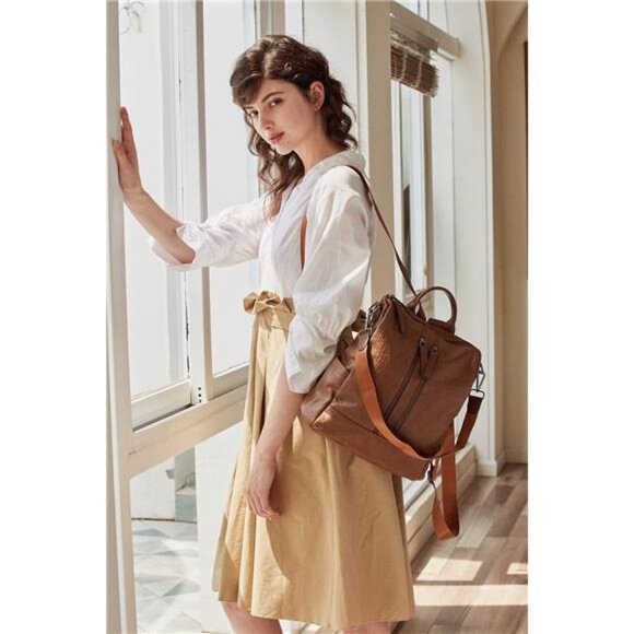 BROMEN Backpack Purse Leathe Backpack for Women Anti-theft Bookbag Purse main image 7
